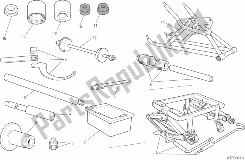 All parts for the 01c - Workshop Service Tools of the Ducati Superbike 1199 Panigale S ABS USA 2013